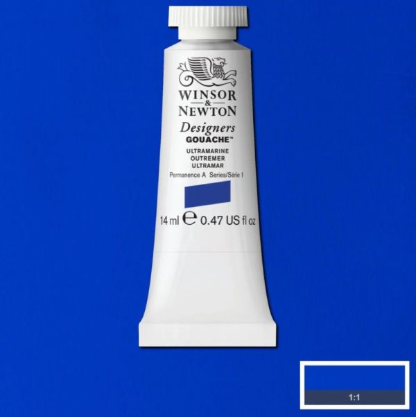 Winsor & Newton Designer Gouache Paint S1 Ultramarine 14ml