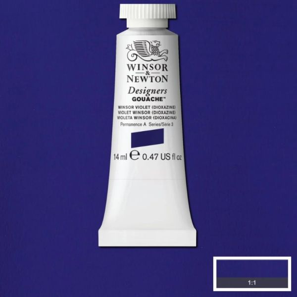 Winsor & Newton Designer Gouache Paint S3 Winsor Violet Dioxazine 14ml
