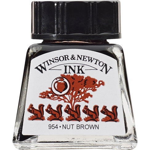 Winsor & Newton Drawing Ink Nut Brown 14ml