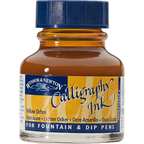 Winsor & Newton Calligraphy Ink Yellow Ochre 30ml