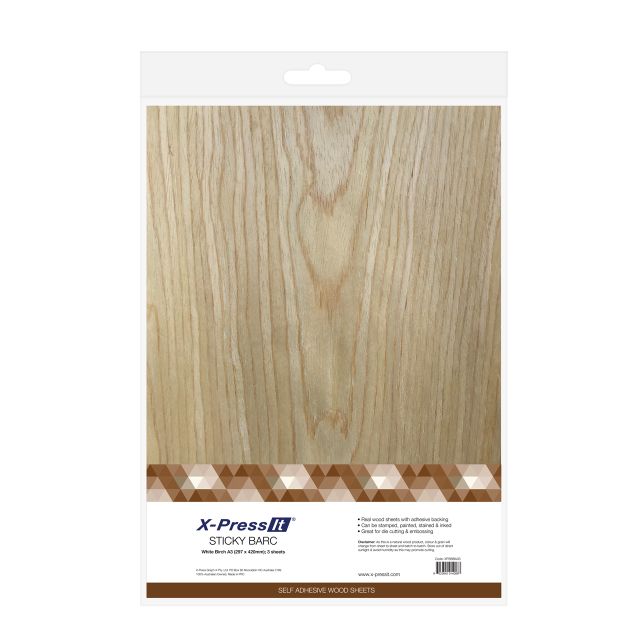 X-Press It Sticky Barc White Birch 3 Packet A3