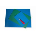 Double Sided Soft Lino Green/Blue 150x200mm