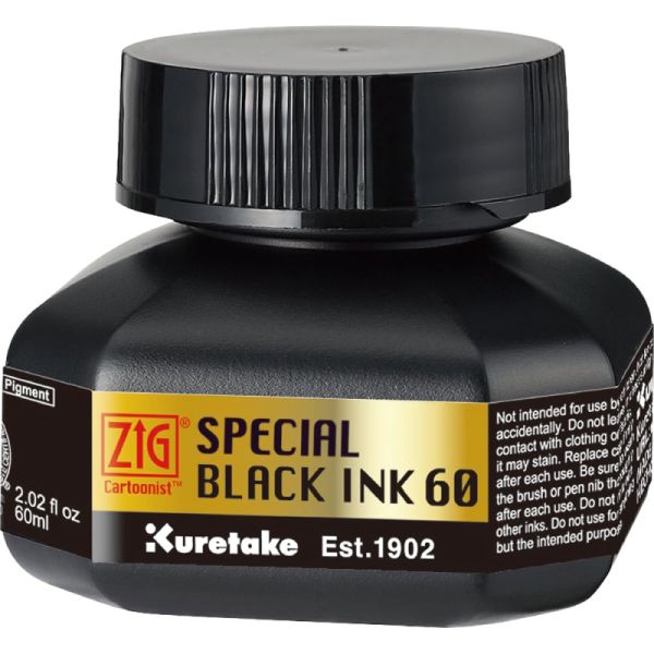 ZIG Cartoonist Special Ink  Black 60ml
